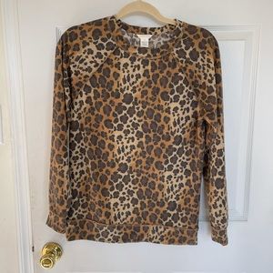 Caslon XS 🐆🦁 🧡🤎🖤 animal print lightweight sweatshirt like new 🤩